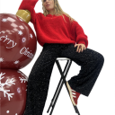 pantalone con paillettes gloria